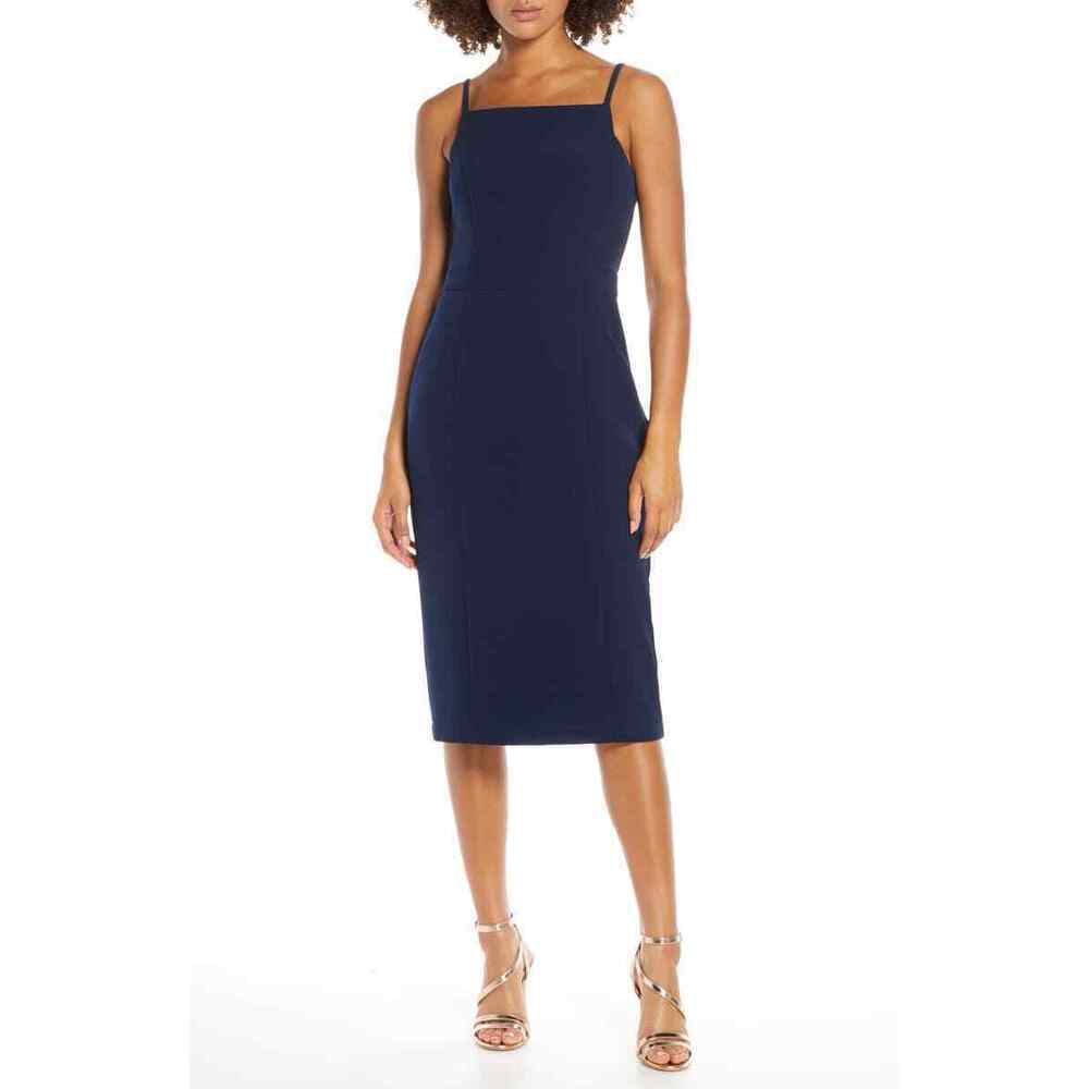 Harlyn Women's Bodycon sleeveless Dress In Navy Size S $220